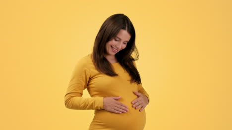 happy pregnant woman