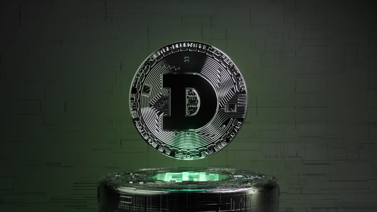 renderización en 3d de una moneda de criptomoneda descentralizada