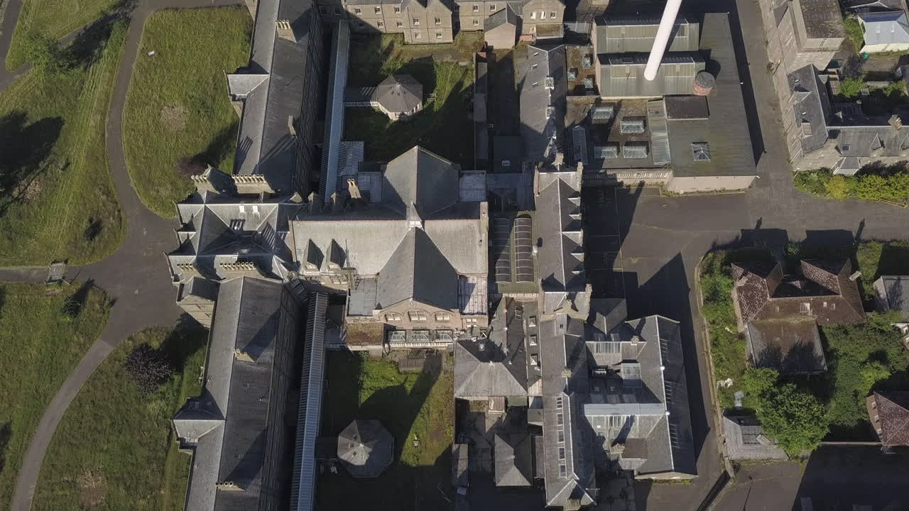 써니사이드 버려진 병원, 몬트로즈, 앵거스, 스코틀랜드의 조감도