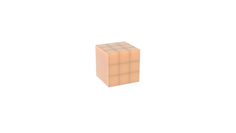 cube is assembled and disassembled intro able to loop seamless 4k