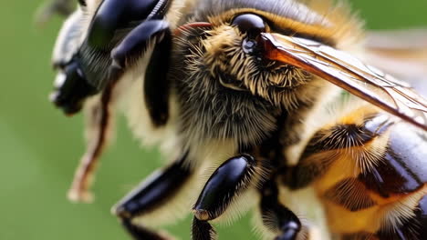 close-up macro of a bee