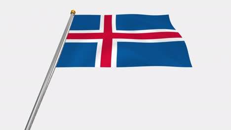 a loop video with an alpha channel of theiceland flagwith a transparent background.