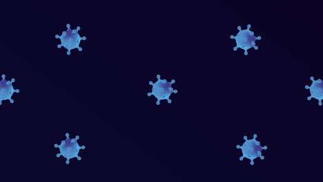 covid19 particles with blue particles animation