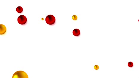 animación de video abstracta con cuentas rojas y naranjas