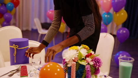 party setup with balloons and decorations
