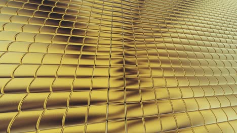 gold foil tiles texture seamless loop background 3d rendering