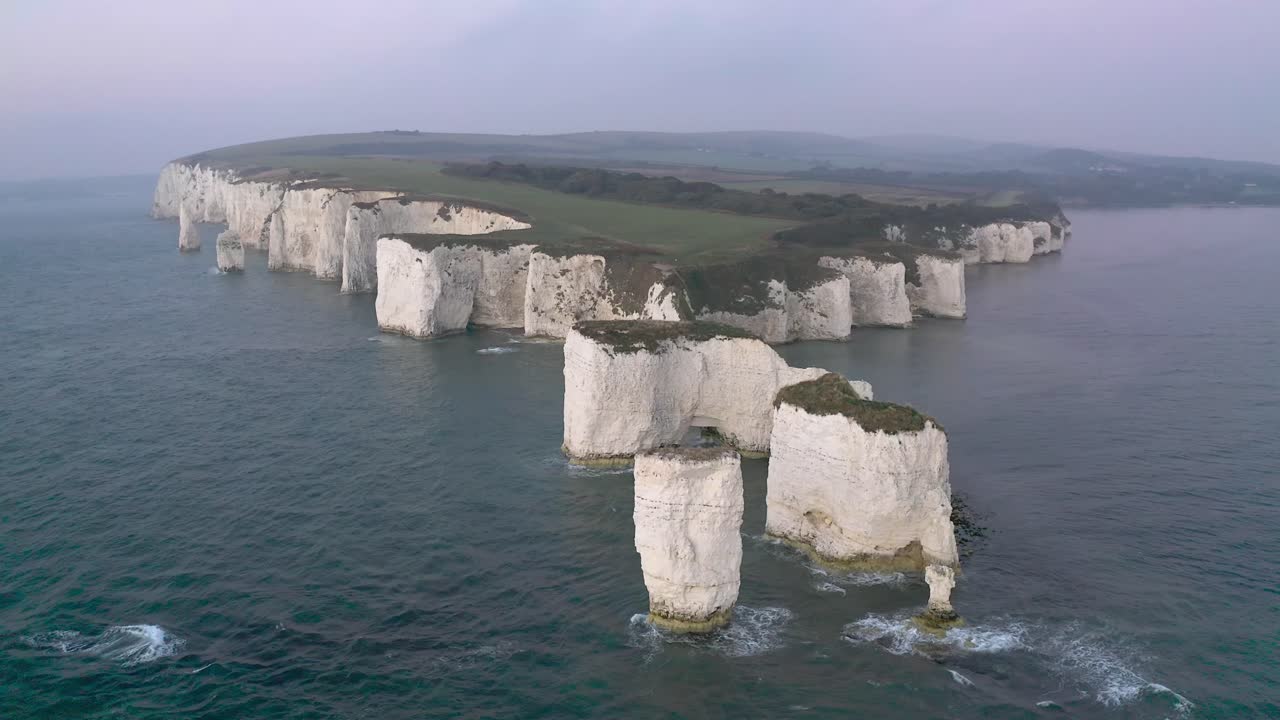 los espectaculares acantilados costeros de dorset, reino unido