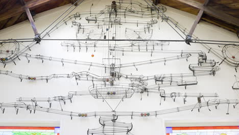 intricate wall-mounted ball run