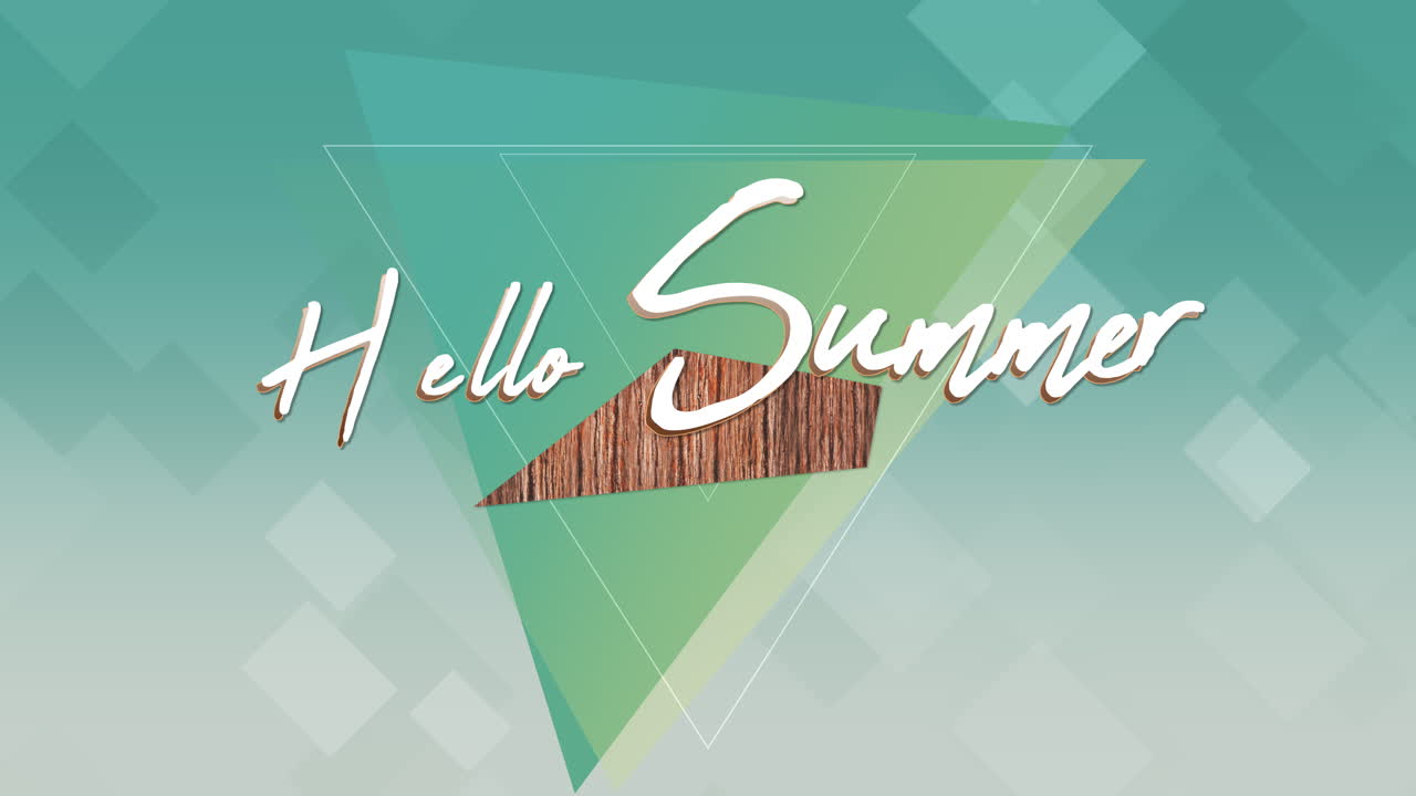 그라데이션 기하학적 패턴에 삼각형에 안녕하세요 여름