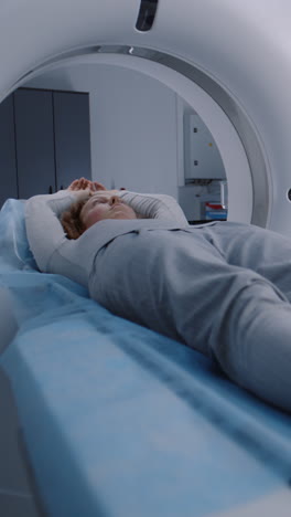 woman undergoing a ct scan
