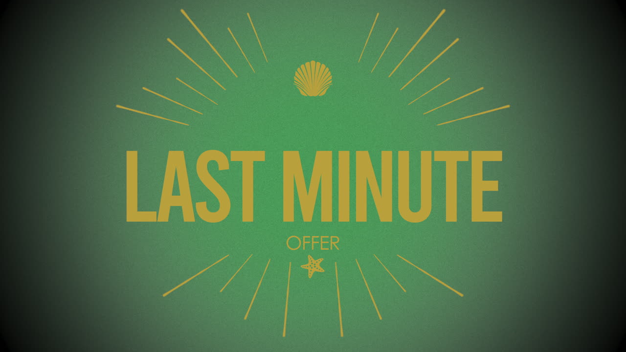 Last Minute with sea animals and retro lines