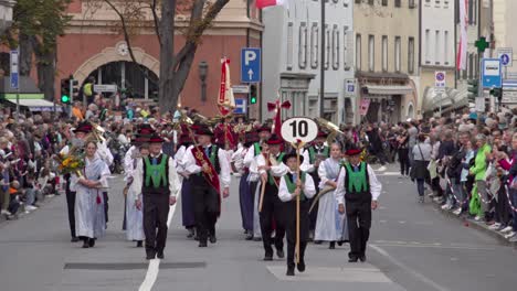 traditional parade in european city