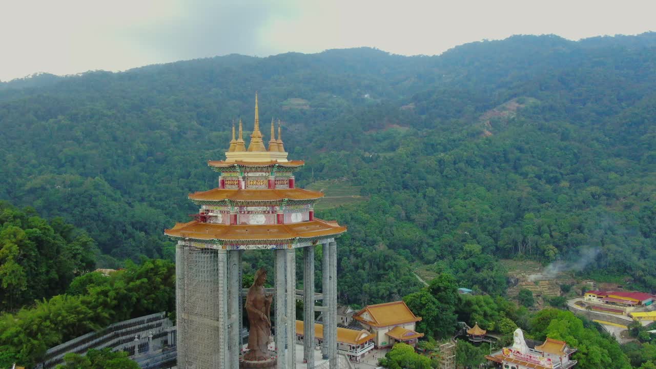 Aerial View of Kek Lok Si Temple in Penang, Malaysia