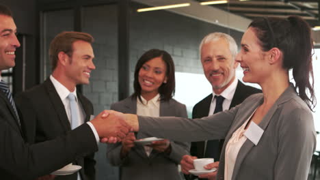 business people having a handshake