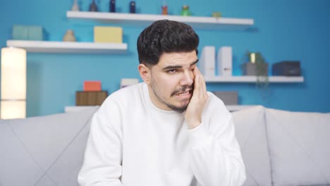 crying young man.