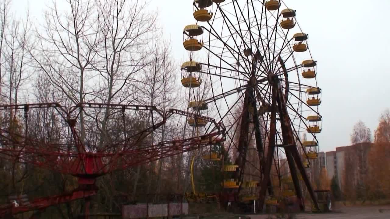 An abandoned amusement park near the Chernobyl nuclear power plant disaster