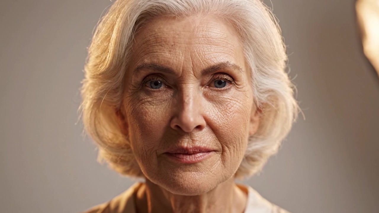 A powerful visual journey capturing the evolution of beauty and wisdom in two women, highlighting the passage of time through expressive portraits and soulful gazes.