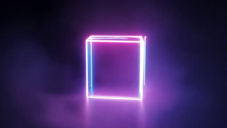 neon glowing geometric shapes