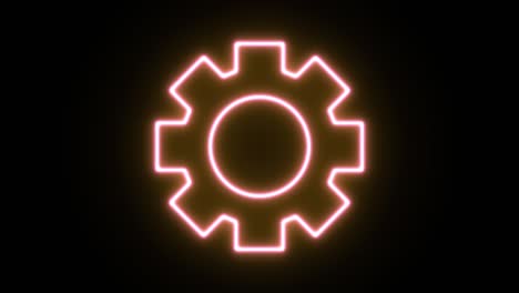 neon light icon animation. 4k uhd black background.