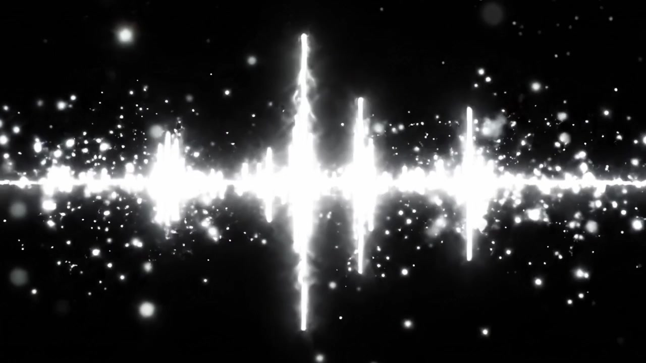 Una Visualizzazione Astratta di Onde Sonore che Trascende in un Regno Magico di Luce, Catturando l'Essenza dell'Esperienza Audio Attraverso l'Arte Digitale