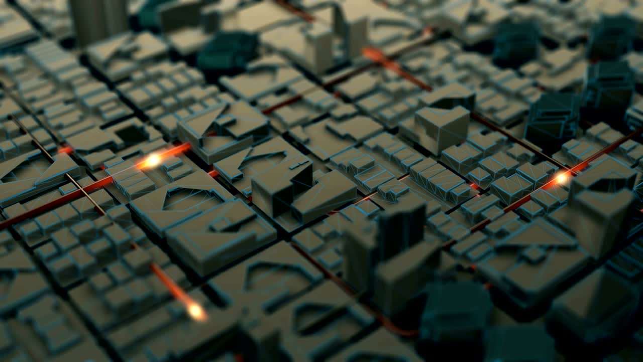 인공지능 데이터 전송 미래의 가상 추상 기술 신경 디지털 네트워크 유선 데이터베이스 회로판 3d 시각화 개발 움직임 빅 데이터 비디오 루프 전송