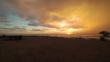 epic sunset over nicaragua ocean