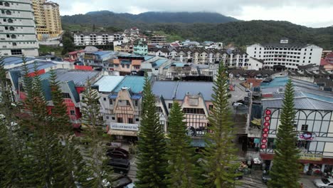 general landscape view of the brinchang district within the cameron highlands area of malaysia