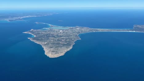 aerial view formentera and ibiza, balearic islands, spain in a splendid spring day