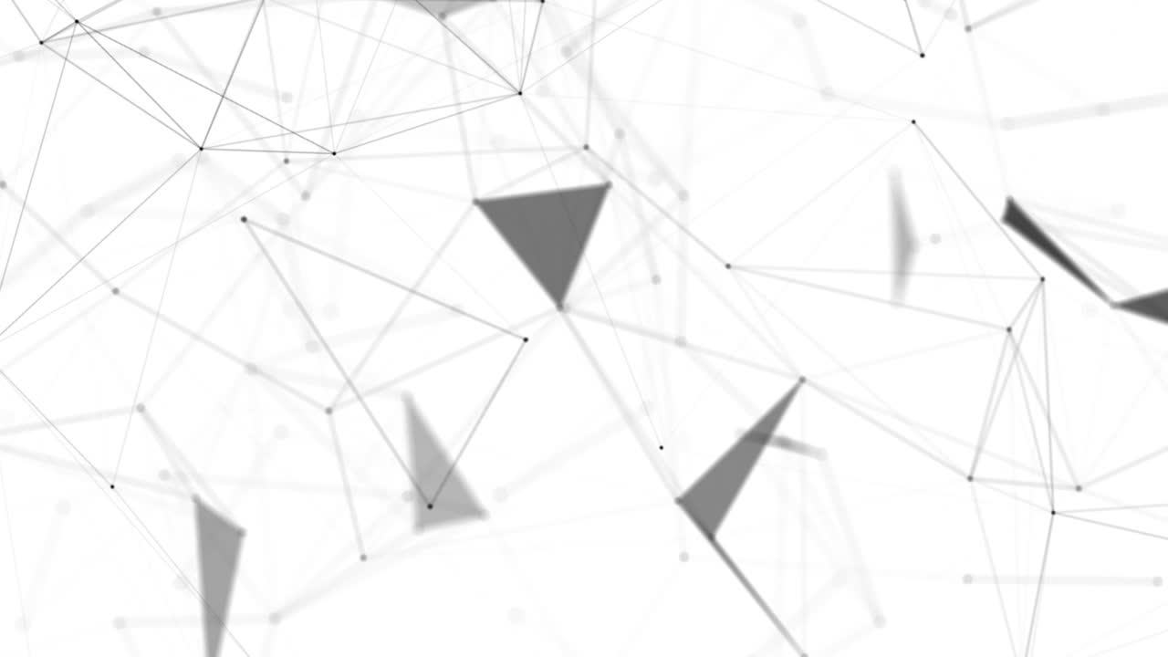 plexus fantasía tecnología abstracta. fondo geométrico abstracto con líneas en movimiento, puntos y triángulos. ciencia. medicina y tecnología. animaciones de bucle
