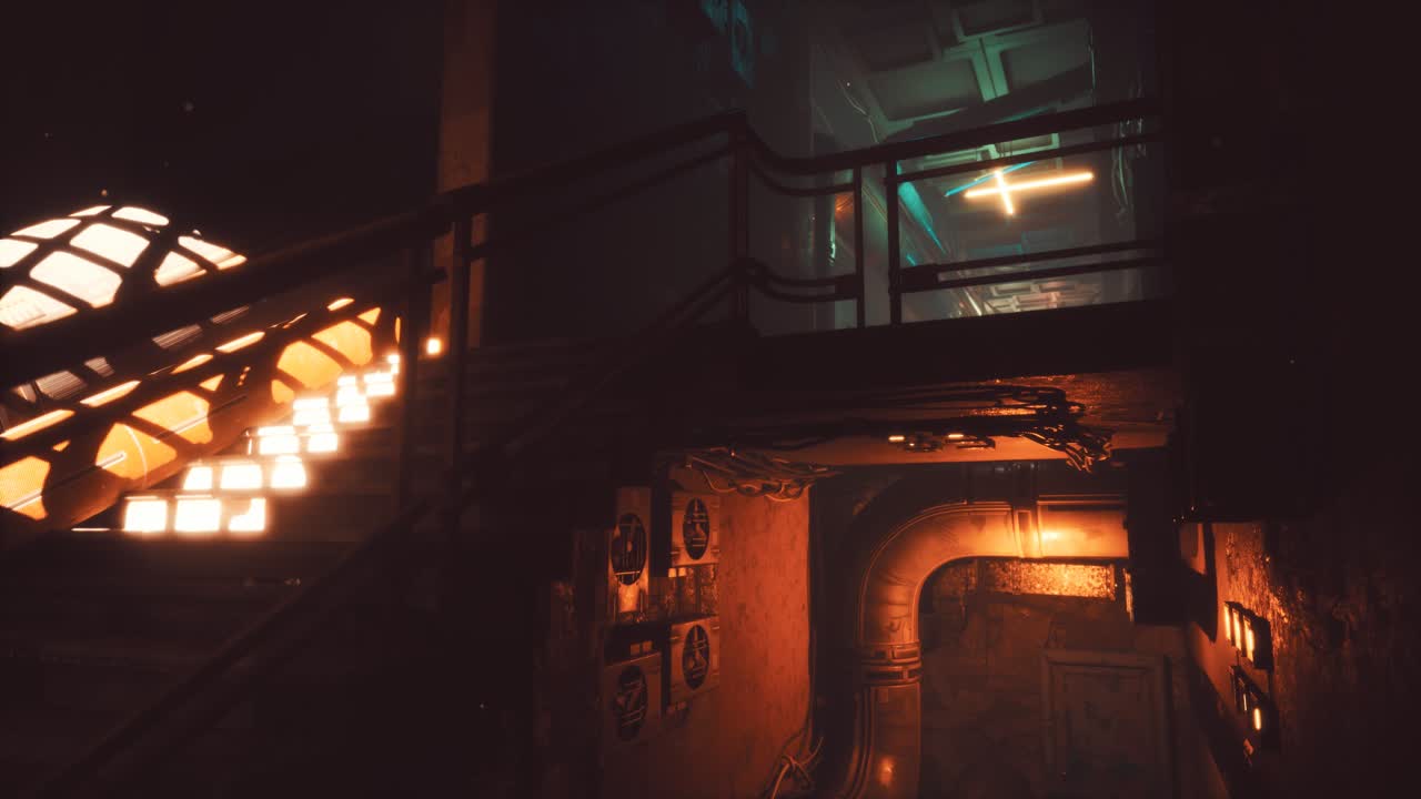 버려진 오래된 모텔의 인테리어