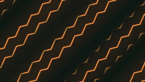 patrón de zigzag naranja brillante sobre un fondo oscuro