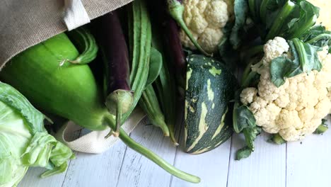 assortment of fresh vegetables in a bag