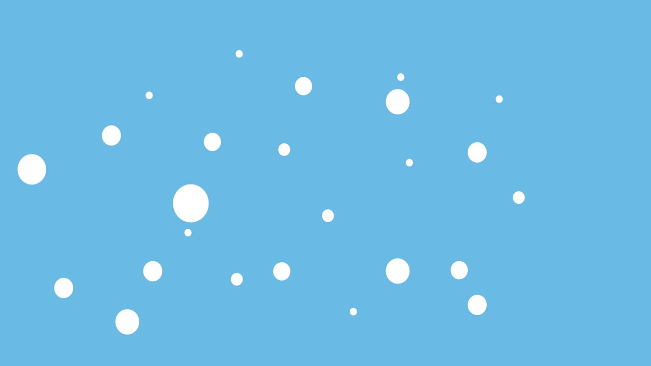 Animation of white spots on blue background