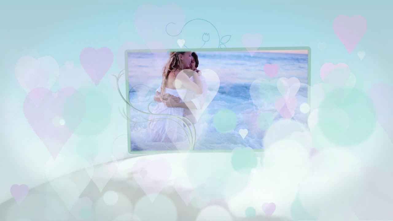 анимация пары на пляже