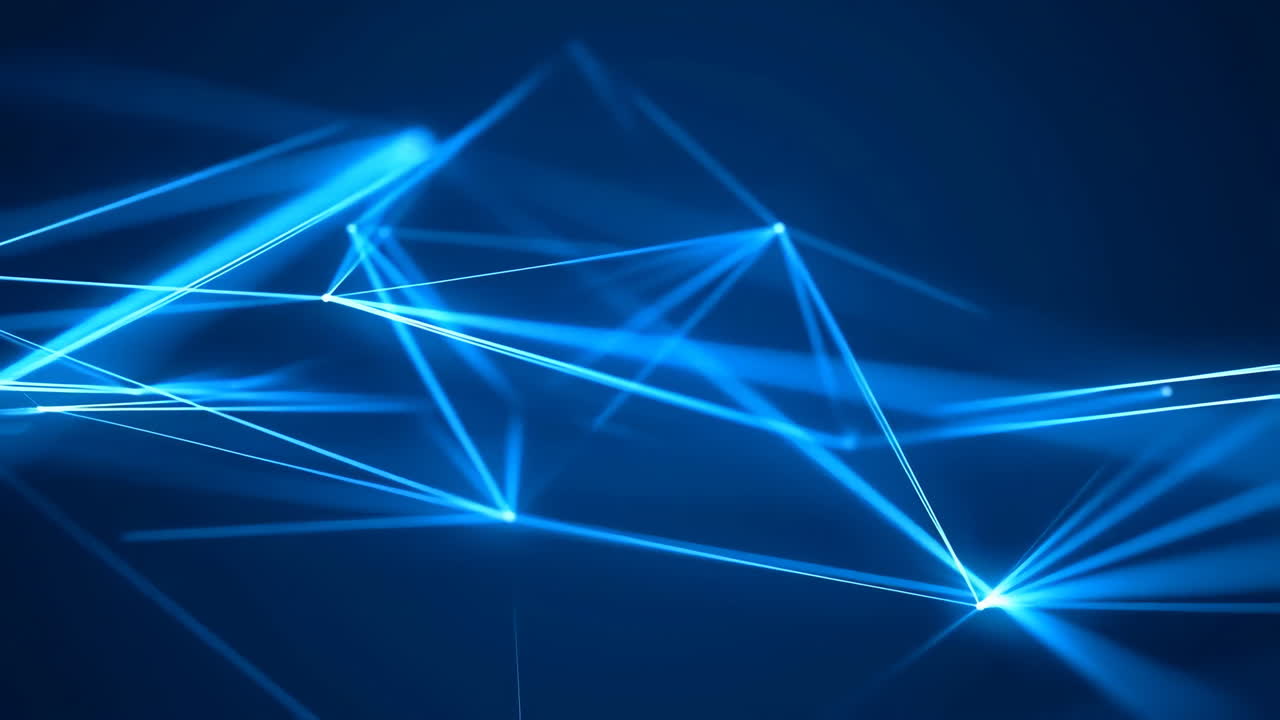 Abstract Blue Plexus Network Connection Animation