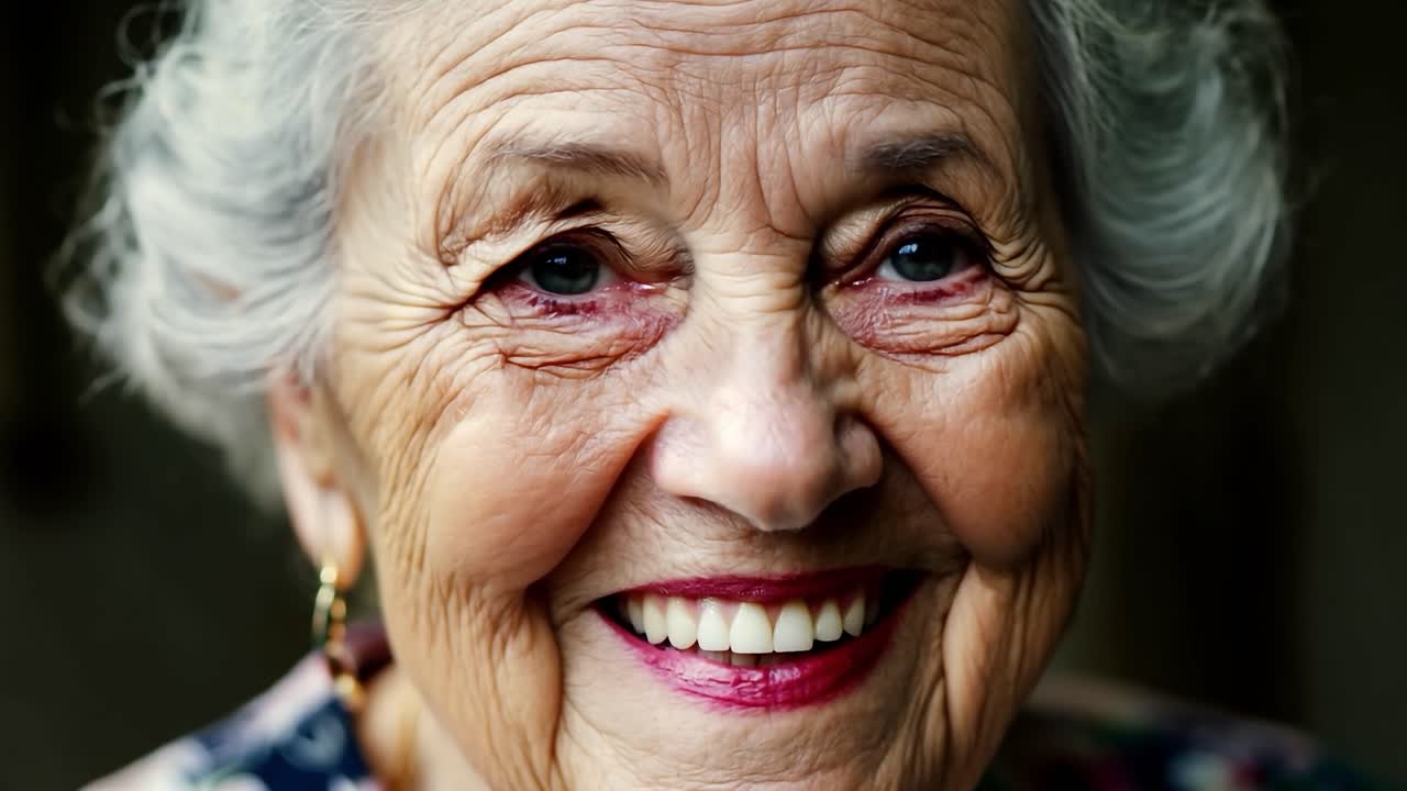 Portrait of a smiling elderly woman
