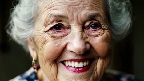 portrait of a smiling elderly woman