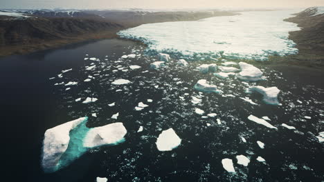 panoramic view of big glacier at alaska