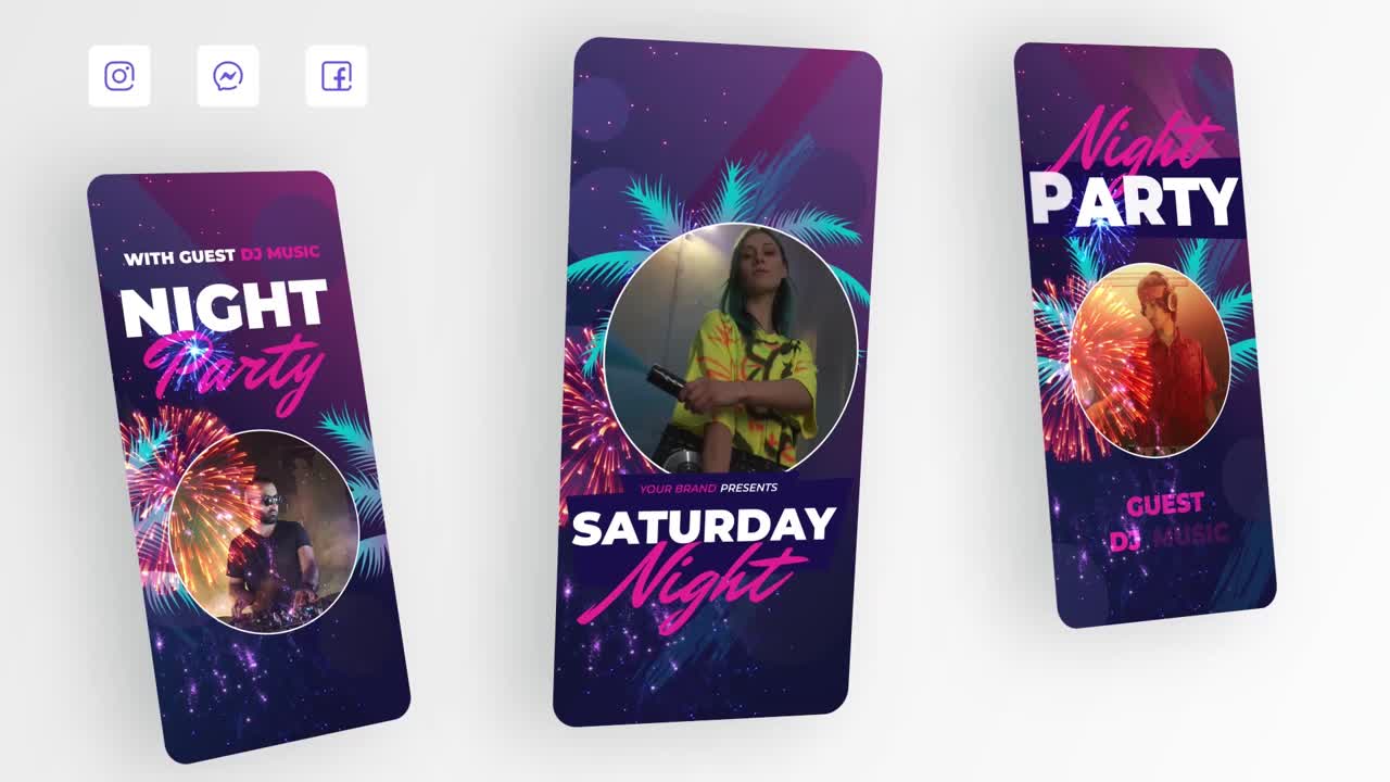 Club Night Animated Instagram Reels | After Effects Template