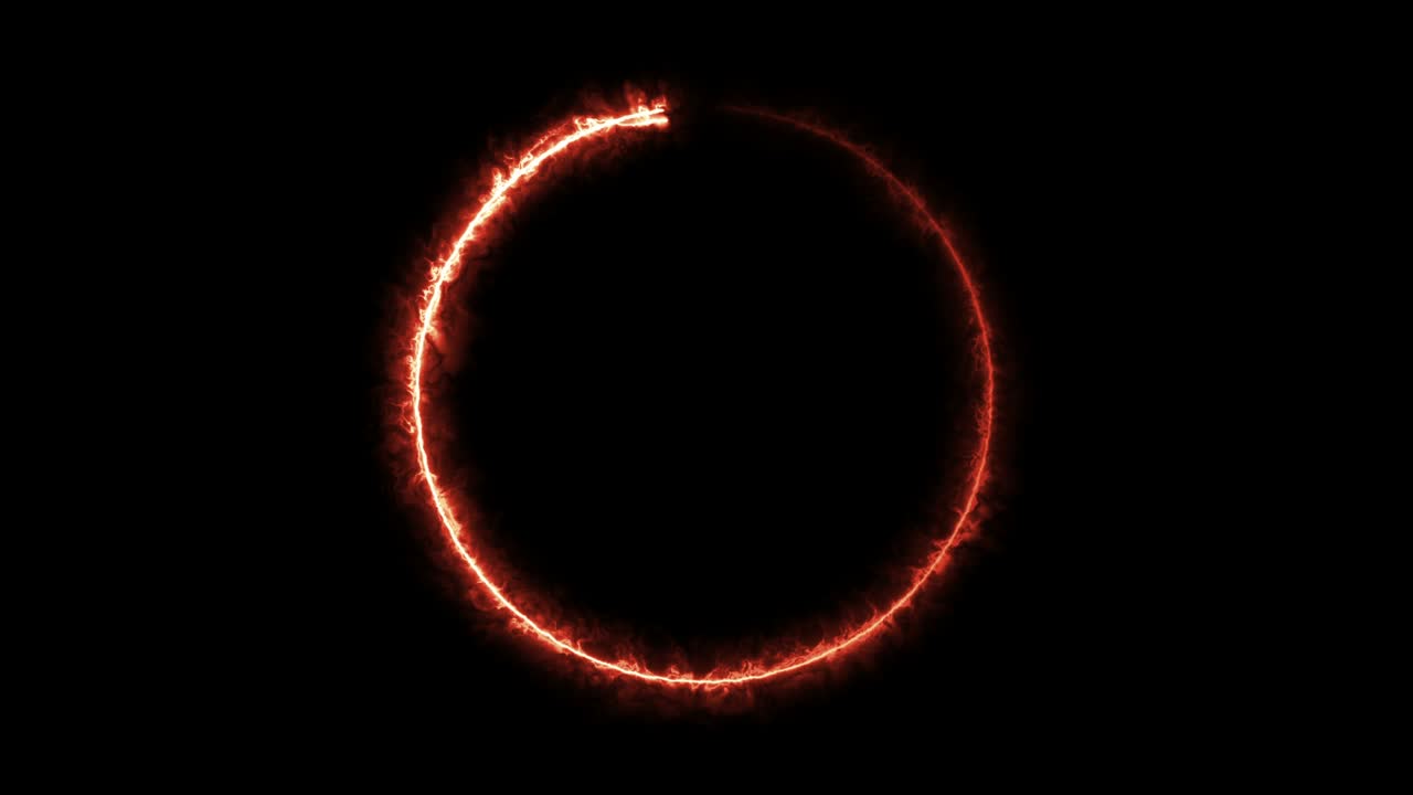 Abstract electricity background. Glowing circle frame. Power energy LED. Flicker neon ellipse.