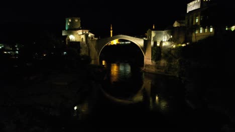mostar bridge night