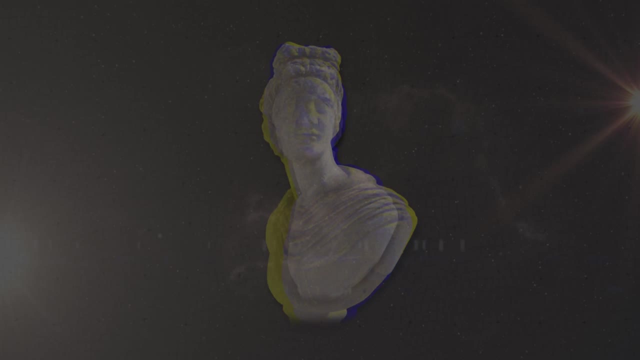 animación de interferencia y escultura sobre senderos de luz