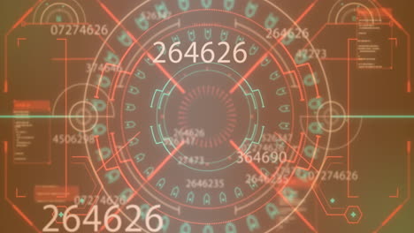 animation of digital data processing over scope scanning