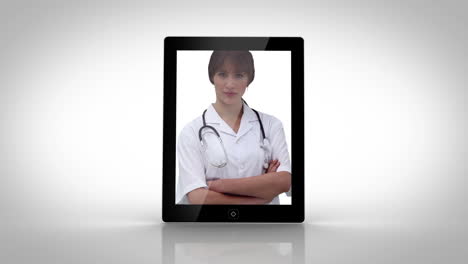 tabla que muestra a los médicos en el trabajo