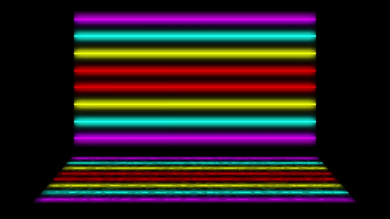 Neon line illumination animation motion graphics