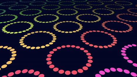los círculos vibrantes y simétricos crean un patrón llamativo