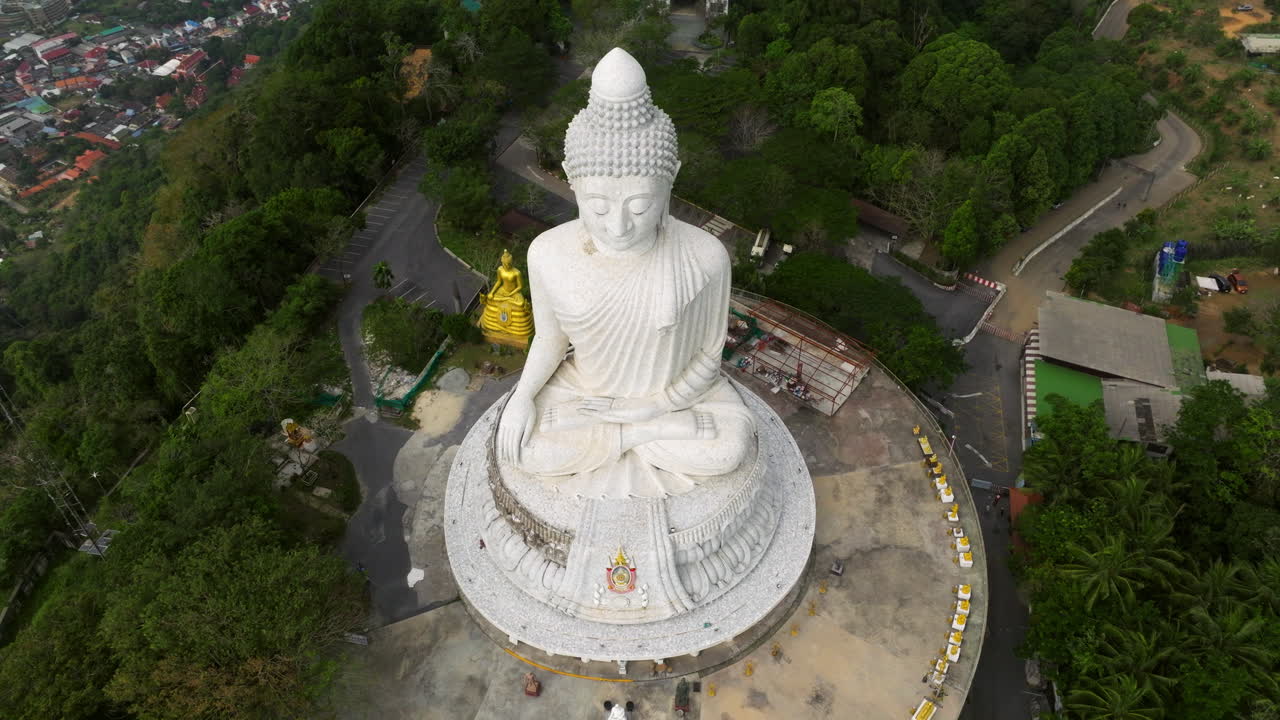 Drone Shot Over The Big Buddha, Phuket In Karon, Thailand