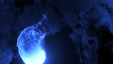 abstract blue smoke and light