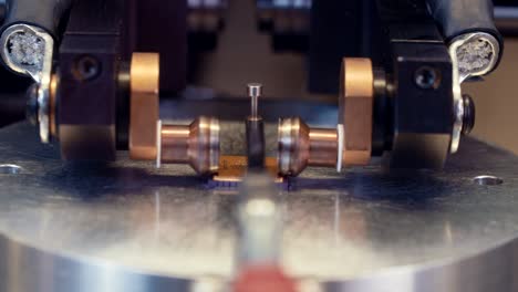 Processing of microchip by a cold welding machine