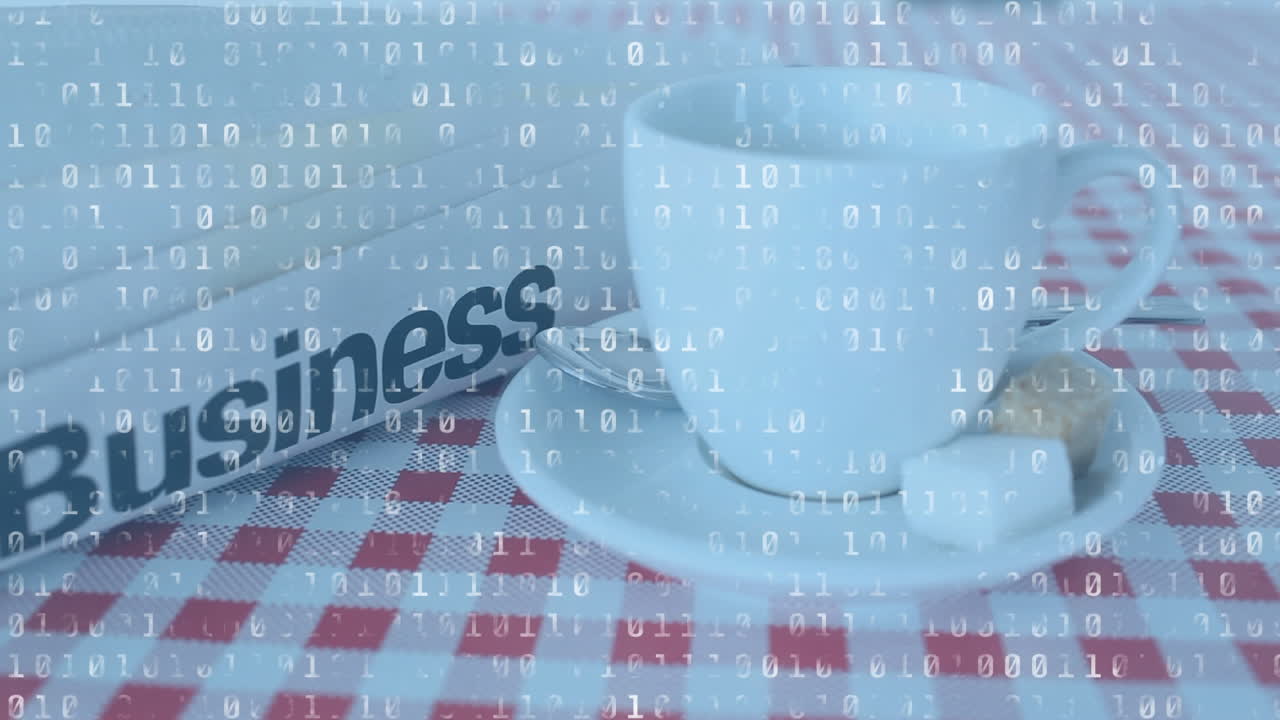 커피 한 잔 과 신문 한 장